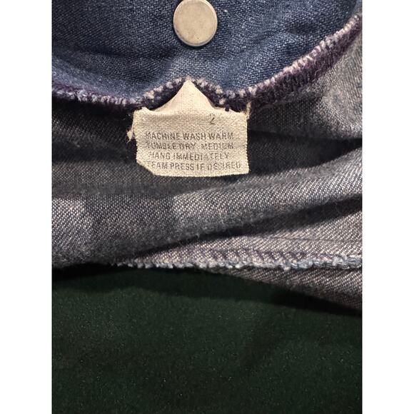 VINTAGE FANCY PROPS Wilkins High Waist Button Up Dark Wash Denim Skirt - Picture 5 of 6